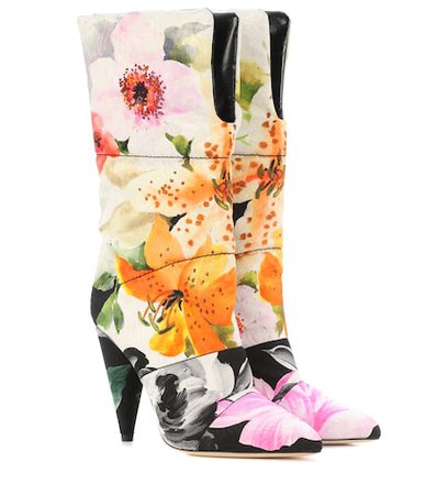 x Off-White Sara 100 floral jacquard boots