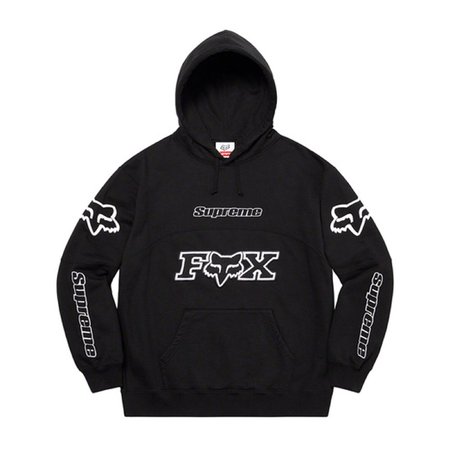 Supreme Fox Racing Hooded Sweatshirt Black
