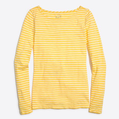 yellow striped t-shirt