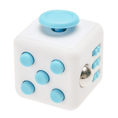 blue/white fidget cube