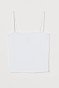 Cropped Jersey Camisole Top - White - Ladies | H&M US