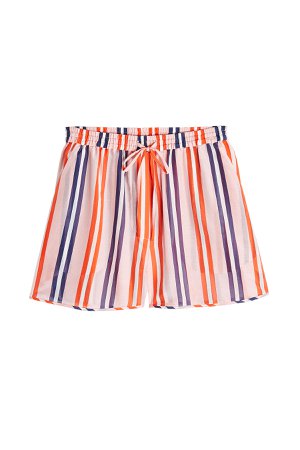 Striped Cotton Shorts with Silk Gr. S