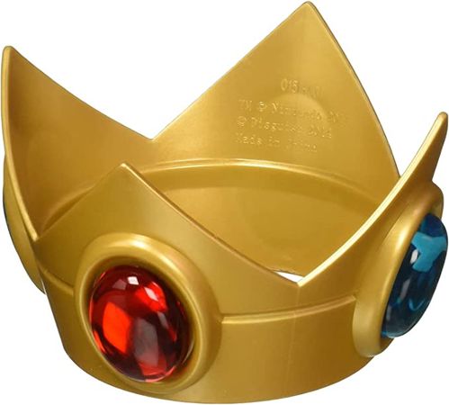 Amazon.com: Disguise Women's Nintendo Super Mario Bros.Princess Peach Crown Costume Accessory, Gold/Red/Green, One Size : Clothing, Shoes & Jewelry