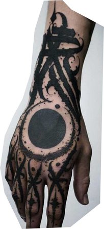 dark hand tattoo