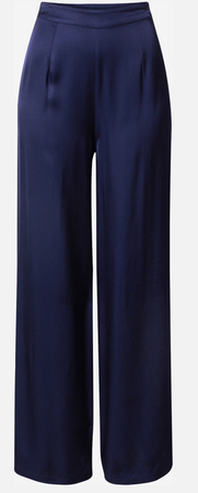 navy blue silk pants