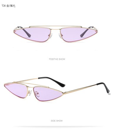 WHO CUTIE 90s Slim Sharp Cat Eye Retro Sunglasses Women Brand Designer 2018 Vintage Pink Yellow Red Lens Sun Glasses Shades 560 Sunglasses For Women Cat Eye Sunglasses From Aomi2016, $6.81| DHgate.Com