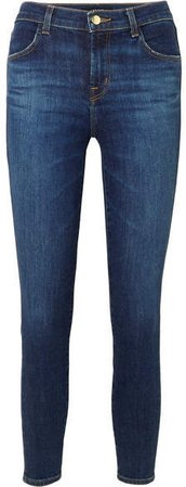 Alana Cropped High-rise Skinny Jeans - Dark denim