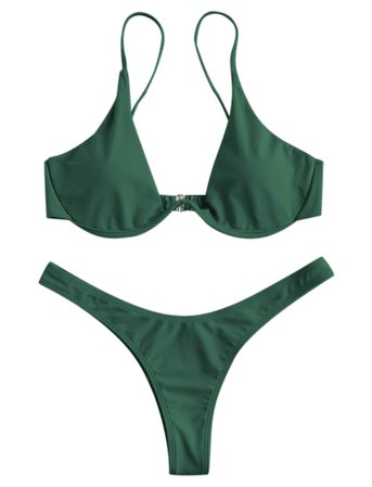 green swimsuit swimwear bikini