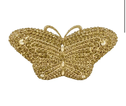 Gold butterfly bag