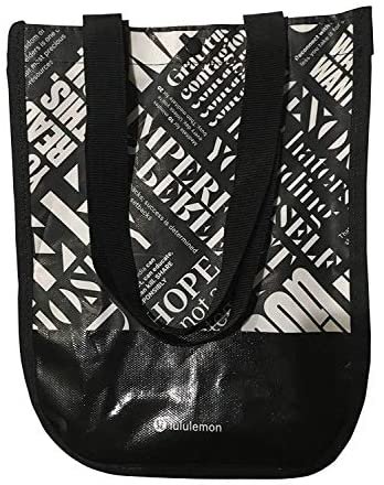 Amazon.com: Lululemon 20th Anniversary Reusable Lunch Tote & Carryall Gym Bag - Collapsible, Waterproof, Eco-Friendly, Small, Black