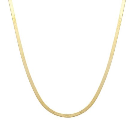 Herringbone Mother Necklace | 14k Gold