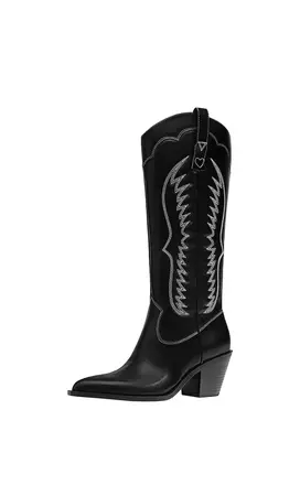 Heeled cowboy boots - Women's fashion | Stradivarius United States