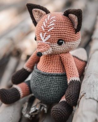 fox crochet stuffed animal