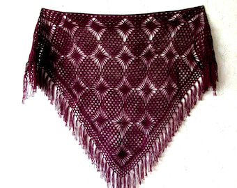 Hand knit shawl crochet by SuperAccessoriesKnit on Etsy