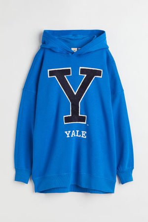Oversized Hoodie - Blue/Yale - Ladies | H&M US