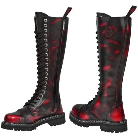 red and black combat boots - Google Search