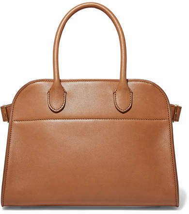 Margaux 10 Buckled Leather Tote - Tan