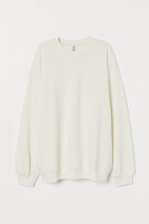 Oversized Sweatshirt - White