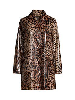 Donna Karan New York leopard print raincoat