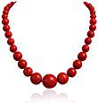 Amazon.com: JANE STONE Fashion Elegant Multi-Size Coral Red Beaded Funky Necklace Statement Bib Jewelry for Mummy(Fn1270-Red): Jewelry