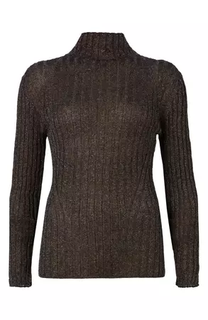 AllSaints Patrice Metallic Rib Sweater | Nordstrom