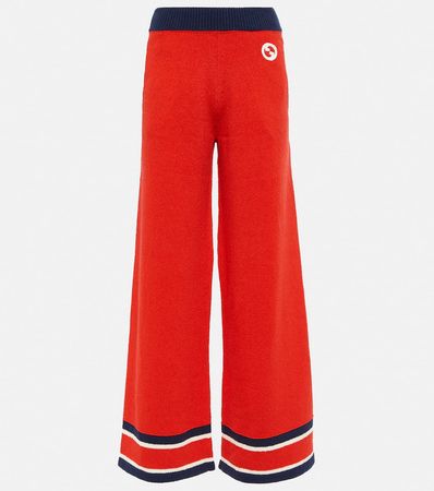 Stripped Cotton Blend Pants in Red - Gucci | Mytheresa