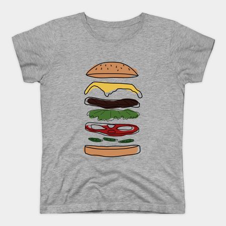 BURGER ANATOMY - Burger - T-Shirt | TeePublic