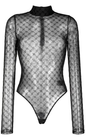 black mesh bodysuit