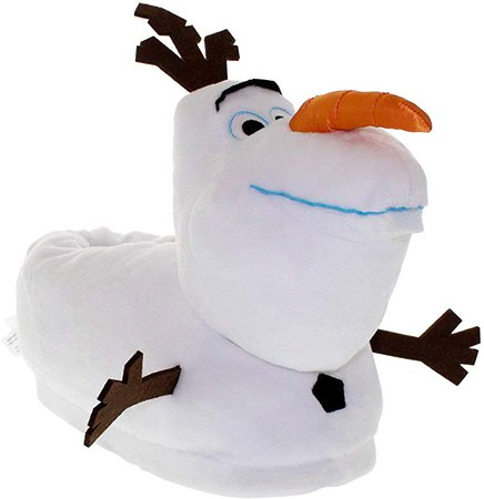 Amazon.com | 7019-3 - Disney Frozen - Olaf Slippers - Medium/Large - Happy Feet Mens and Womens Slippers | Slippers