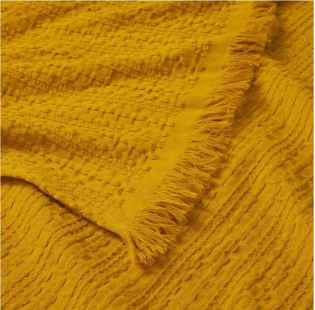 mustard yellow blanket