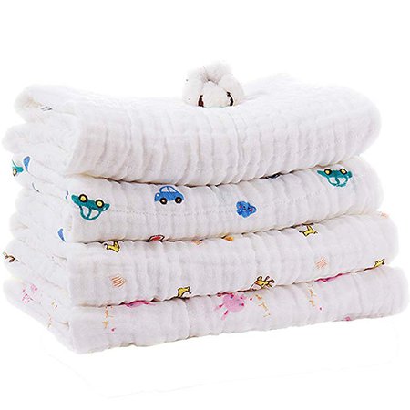 6Layer Gauze 220g 105x105cm Muslin Cotton Absorbent Thick Soft Warm Bath Towels Blanket Swaddle for Newborn Baby by Busy Mom: Amazon.ca: Baby