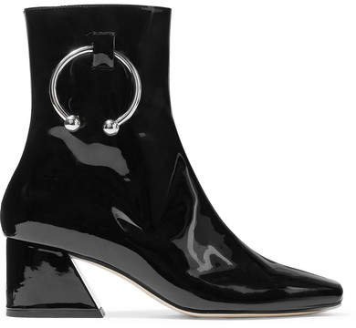 DORATEYMUR - Nizip Embellished Patent-leather Ankle Boots - Black