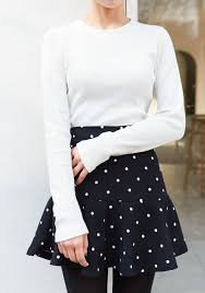 polka dot mini skirt outfit - Google Search