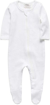 Amazon.com: O2Baby Baby Boys Girls Organic Cotton Zip Front Sleeper Pajamas, Footed Sleep 'n Play: Clothing
