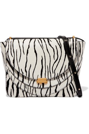 Wandler | Luna zebra-print calf hair shoulder bag | NET-A-PORTER.COM
