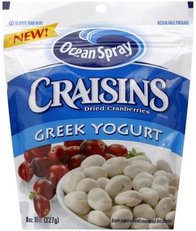 Ocean Spray Dried, Greek Yogurt Cranberries - 8 oz, Nutrition Information | Innit