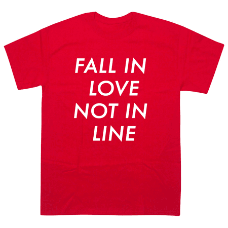 Fall in Love Not In Line Tshirt – The Prolific Shop