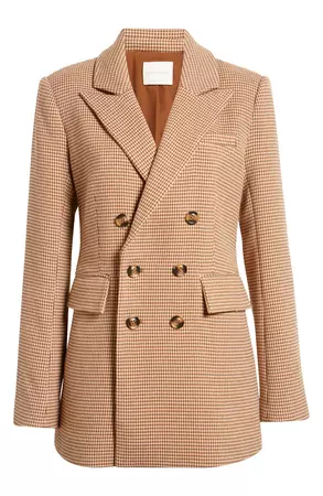 Favorite Daughter The Phoebe Houndstooth Double Breasted Blazer | Nordstrom