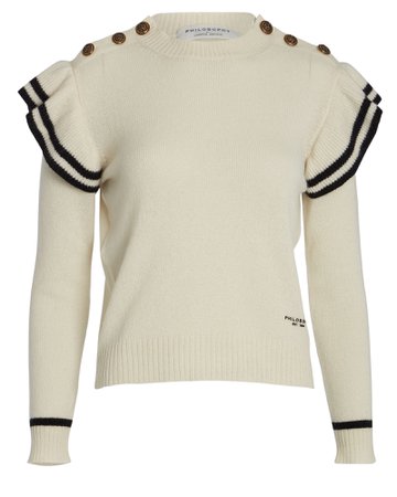 Ruffled Cashmere Sweater