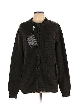 M.Grifoni Black Green Wool Cardigan Size 52 - 73% off | thredUP