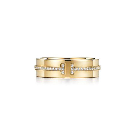Tiffany T Two ring in 18k gold with diamonds. | Tiffany & Co.