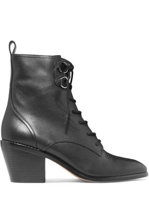 Diane von Furstenberg | Dakota lace-up leather ankle boots | NET-A-PORTER.COM