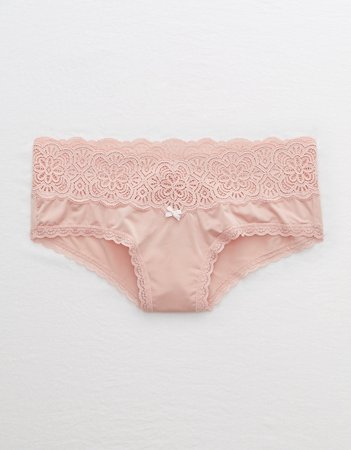 Aerie Lace Trim Shine Cheeky Undie, Slumber Party | Aerie for American Eagle