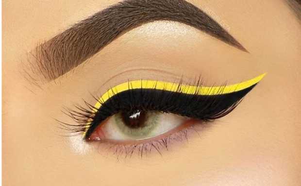 two tone liner yellow /black