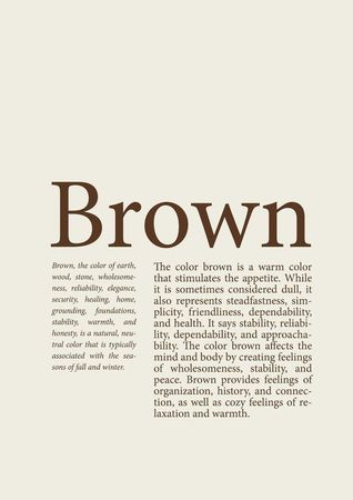 brown text