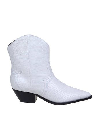 Schutz Ankle Boot In White Leather