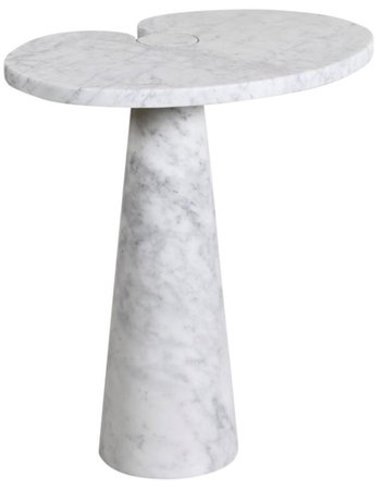 ANGELO MANGIAROTTI White Marble Side Table