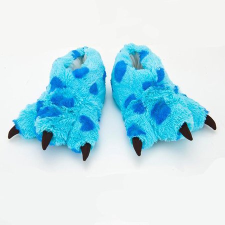 Sulley plush Slippers Warm legs novelty Soft indoor Cosplay dinosaur M – FirstLook