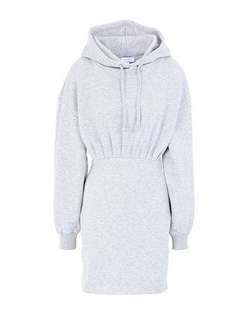 Topshop Grey Hoodie Mini Dress - Short Dress - Women Topshop Short Dresses online on YOOX United States - 15091825HX