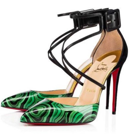 louboutini Suzanna malachite heels